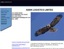 Tablet Screenshot of hawklogistics.com